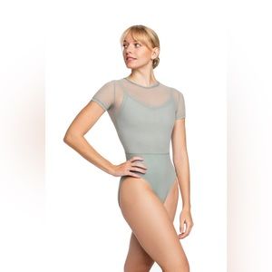 Ainsliewear Adina High Cut Leotard - Sage in Medium